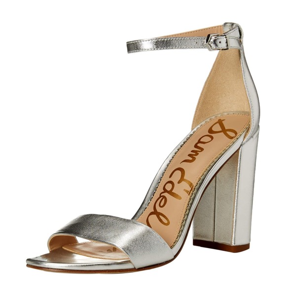 Sam Edelman Yaro Silver Sandal, Women's, Size 10 High Heels MSRP$100 - Picture 1 of 8